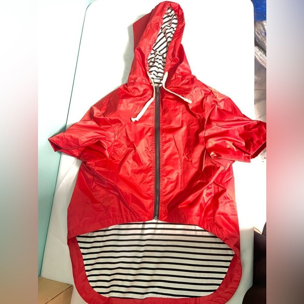 XXL dog red rain coat